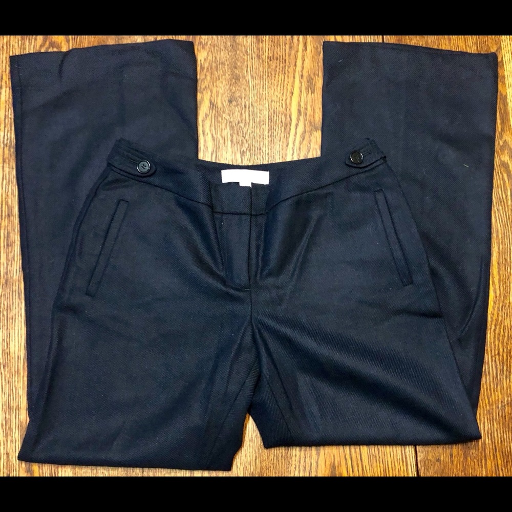 ❄️ LOFT Wool blend lined Trousers sz4P dk blue 🌤